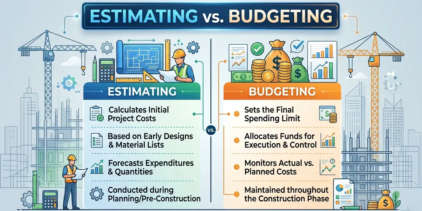 Estimating vs. Budgeting in Construction: What Most Contractors Get Wrong