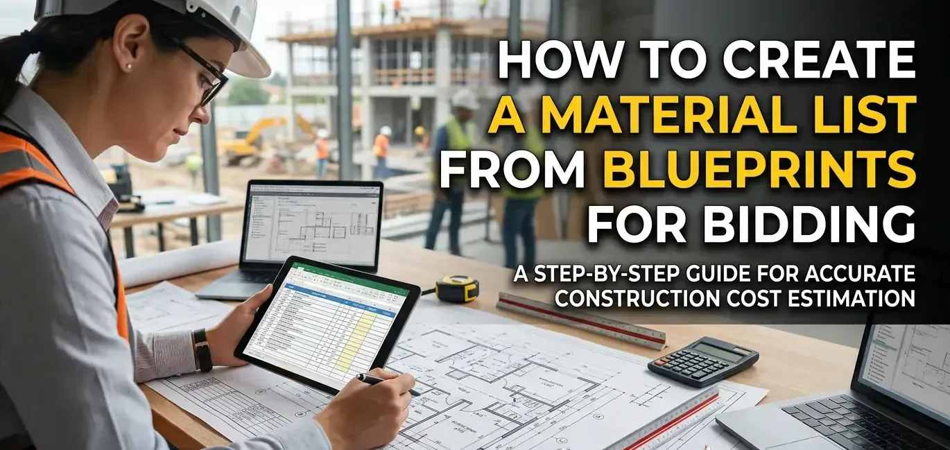 How to Create a Material List from Blueprints for Bidding