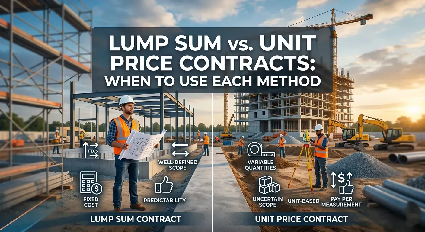 Lump Sum vs. Unit Price Contracts: When to Use Each Method