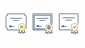 Icon comparing three certification paths for construction cost estimators: ASPE, AACE, and PMI