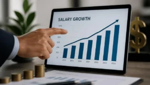Career growth chart illustrating higher earning potential for certified construction cost estimators