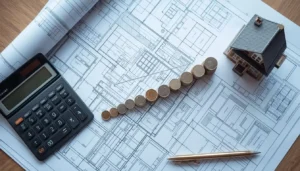 Cost breakdown of fourplex construction including foundation, framing, and finishes