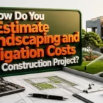 How Do You Estimate Landscaping and Irrigation Costs for a Construction Project?