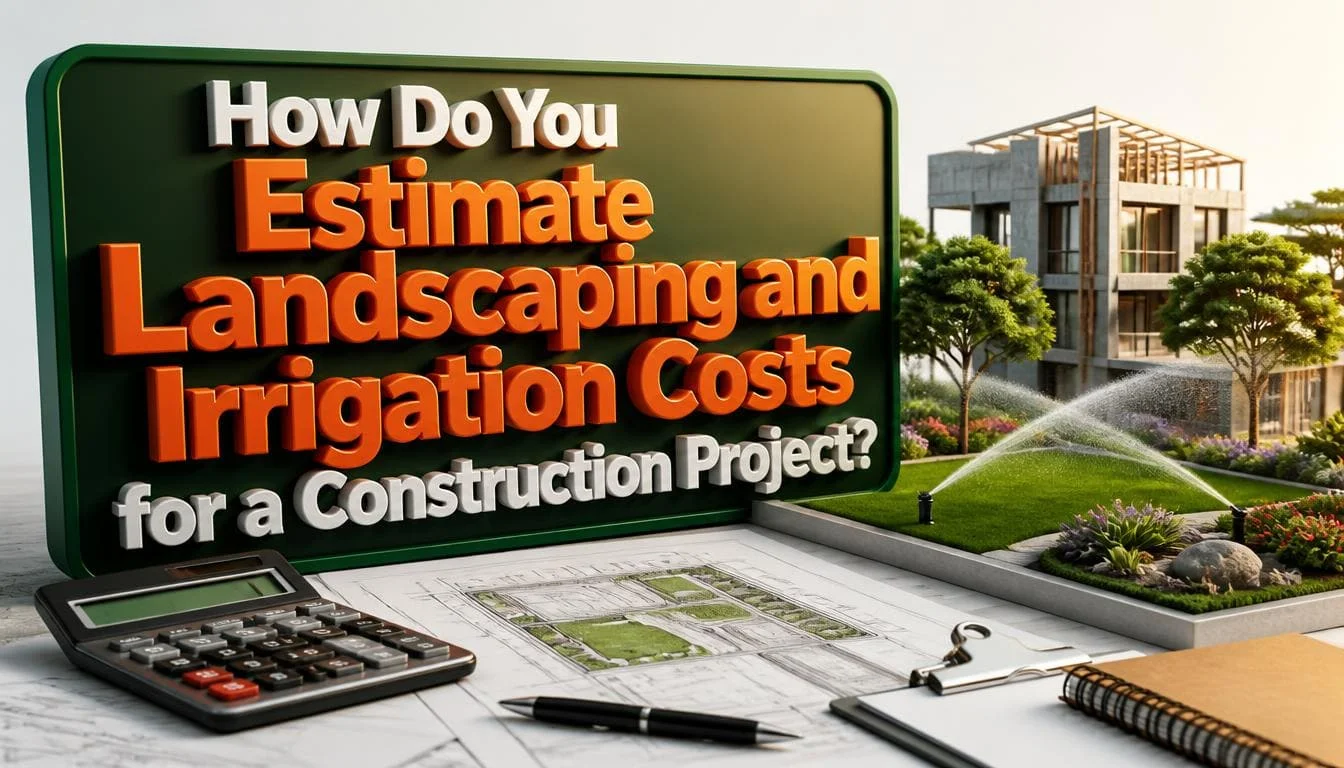 How Do You Estimate Landscaping and Irrigation Costs for a Construction Project?