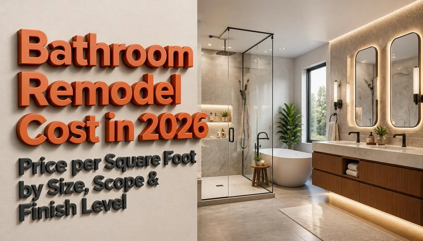 Bathroom Remodel Cost in 2026: Price per Square Foot by Size, Scope & Finish Level