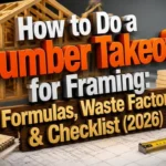 How to Do a Lumber Takeoff for Framing: Formulas, Waste Factors & Checklist (2026)